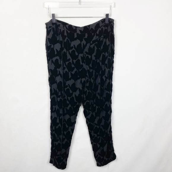 Harlyn Silk Burnout Trousers Black 8 - Picture 2 of 7